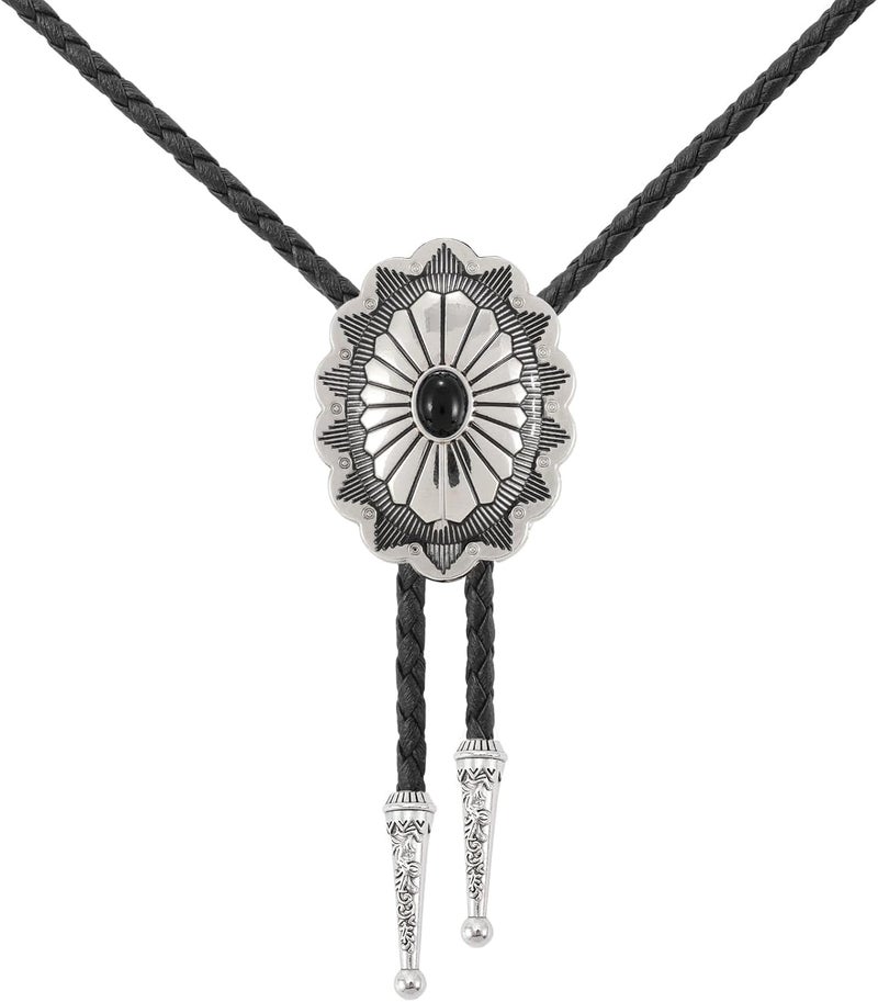 Sansths Bolo Tie for Men Cowboy Tie Native American Retro Western Necklace Cowboy Cowgirl Accessories for Men Women - Image 1